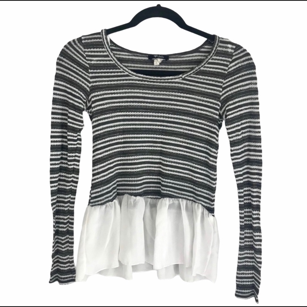 ♦️3 for $12♦️ Deb Knitted Peplum Top